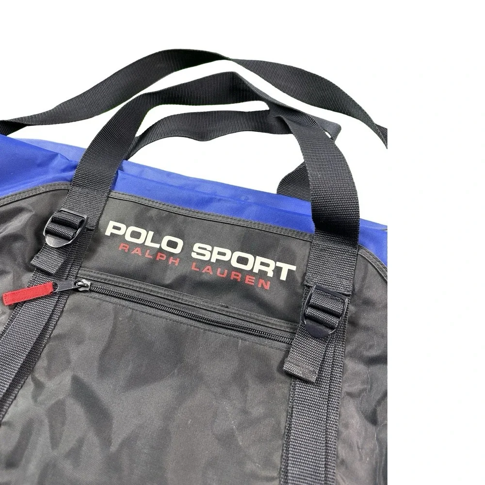 Polo Sport Ralph Lauren Vintage Duffle Bag Blue Nylon Travel Gym Bag 25x12